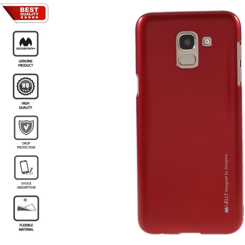 Raudonas goospery guminis 1.5 mm. storio dėklas (GALAXY J6 2018) Raudonas goospery guminis 1.5 mm. storio dėklas (GALAXY J6 2018)